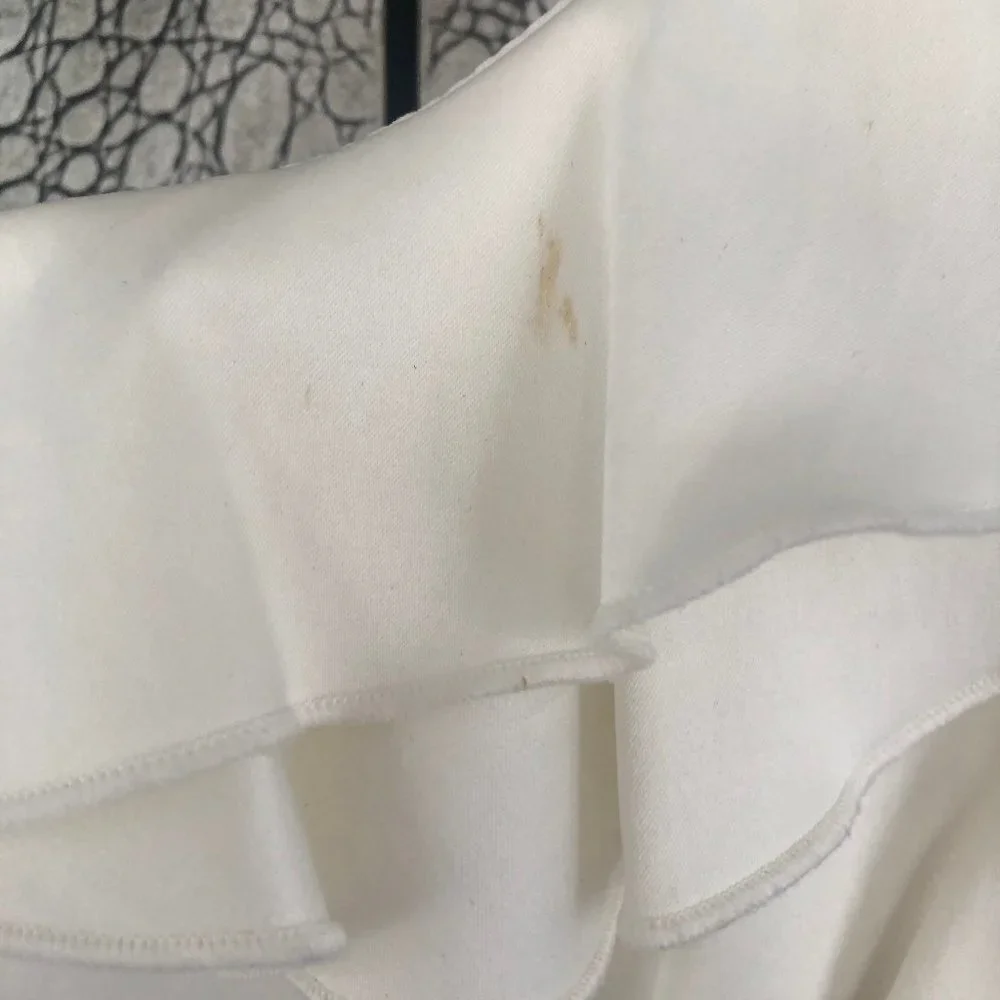 Tweeze Me Juniors Ivory Ruffle Dress Size 3 - Picture 7 of 7